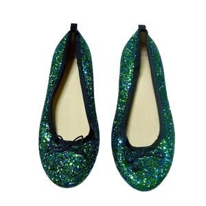 Crewcuts Glitter Ballet Flats Size 1